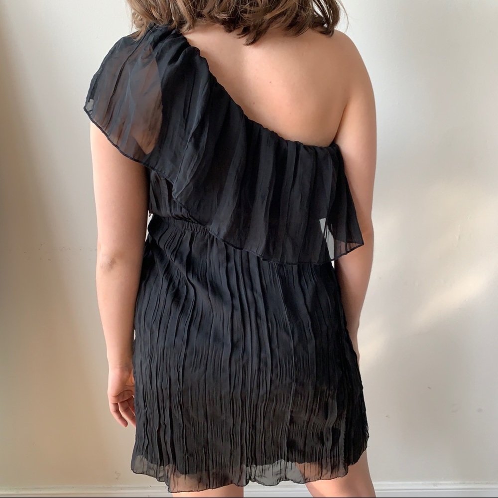 Crinkled One Shoulder Dress